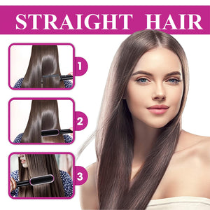 Hair straightening brush