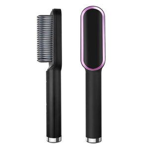 Hair straightening brush