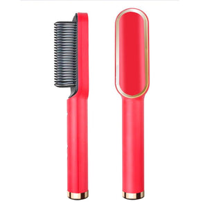 Hair straightening brush